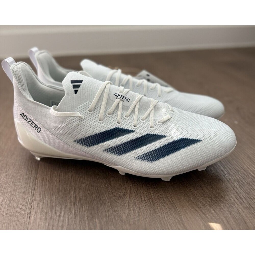 Adidas SM Adizero Electric Football‎ Cleats White Navy Men Size 16 NWOB